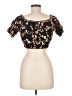 Ambiance 100% Nylon Black Short Sleeve Top Size M - photo 2