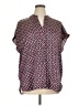 Lane Bryant 100% Polyester Polka Dots Pink Short Sleeve Blouse Size 14 - 16 Plus - photo 1