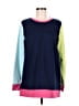 Lands' End Color Block Blue Sweatshirt Size M - photo 1