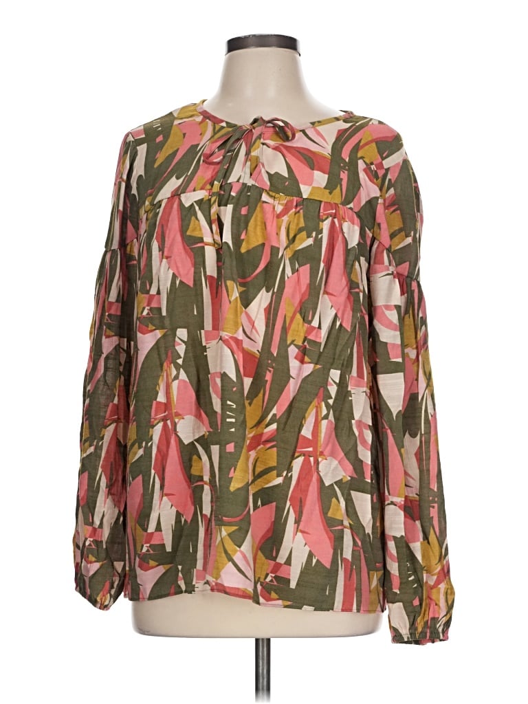 Pre-owned Nine West Long Sleeve Blouse In Brown