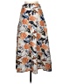 Shein Floral Orange Casual Skirt Size 4 - photo 1