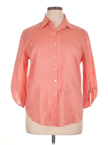 PaperWhite 3/4 Sleeve Silk Top (view 1)