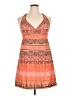Mudd Print Orange Cocktail Dress Size XL - photo 1