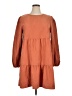 Shein 100% Polyester Solid Orange Casual Dress Size XL - photo 1