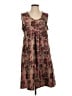 Assorted Brands 100% Polyester Paisley Maroon Brown Casual Dress Size 4 - photo 1