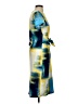 Chetta B Print Blue Casual Dress Size S - photo 4