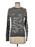 Equipment Animal Print Gray Pullover Sweater Size S - photo 1