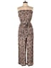 Simplee 100% Polyester Animal Print Brown Jumpsuit Size M - photo 1