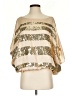 Bebe 100% Polyester Gold 3/4 Sleeve Blouse Size S - photo 1