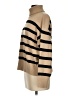 LILYSILK 100% Merino Wool Stripes Tan Wool Pullover Sweater Size S - photo 5