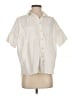 Madewell 100% Polyester Solid Ivory Short Sleeve Blouse Size S - photo 1