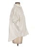 Madewell 100% Polyester Solid Ivory Short Sleeve Blouse Size S - photo 4