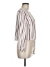 Ambiance 100% Polyester Stripes Ivory 3/4 Sleeve Blouse Size M - photo 4
