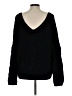 Unbranded Solid Black Pullover Sweater Size L - photo 2