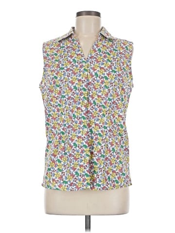 Basic Editions Sleeveless Button-Down Shirt (view 1)