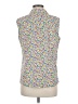 Basic Editions Floral Yellow Sleeveless Button-Down Shirt Size M - photo 2