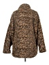 Motel 100% Polyester Animal Print Brown Faux Fur Jacket Size S - photo 2