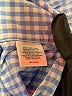 Classic Prep 100% Cotton Checkered-gingham Blue Long Sleeve Button-Down Shirt Size 10 - photo 4
