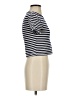 Zara Stripes Ivory Short Sleeve Turtleneck Size S - photo 4