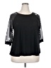 Fervour Black 3/4 Sleeve Top Size 2X - photo 1