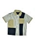 Unbranded Color Block Green Short Sleeve Button-Down Shirt Size 8 - photo 1