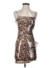 City Studio Animal Print Brown Cocktail Dress Size S - photo 1