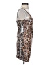 City Studio Animal Print Brown Cocktail Dress Size S - photo 4