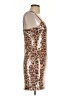 City Studio Animal Print Brown Cocktail Dress Size L - photo 4