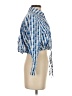 Alexis 100% Cotton Blue 3/4 Sleeve Button-Down Shirt Size S - photo 4