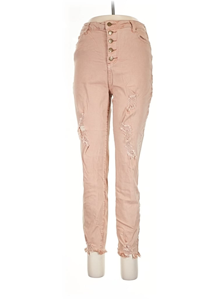 Pre-owned Easel Jeggings In Tan