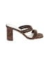 Oasis Society Animal Print Brown Tan Sandals Size 8 1/2 - photo 1