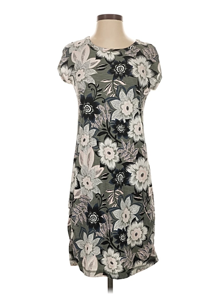 Pre-owned T By Talbots Casual Dress In Gray