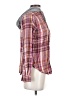Mudd Plaid Burgundy Pink Long Sleeve Blouse Size S - photo 4