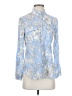Express Print Blue Long Sleeve Blouse Size S (petite) - photo 1