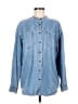 Bill Blass Blue Long Sleeve Button-Down Shirt Size M - photo 1