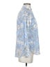 Express Print Blue Long Sleeve Blouse Size S (petite) - photo 4