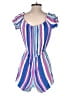 Bebop 100% Rayon Stripes Blue Romper Size M - photo 2