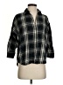 Madewell Plaid Black 3/4 Sleeve Button-Down Shirt Size S - photo 1