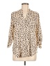 Lush Animal Print Tan 3/4 Sleeve Blouse Size M - photo 1