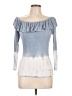 Mono b 100% Rayon Blue Long Sleeve Top Size L - photo 1