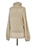 Moca Solid Tan Turtleneck Sweater Size S - photo 1