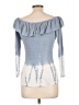 Mono b 100% Rayon Blue Long Sleeve Top Size L - photo 2