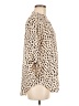 Lush Animal Print Tan 3/4 Sleeve Blouse Size M - photo 4