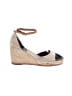 Tory Burch Gray Tan Wedges Size 8 - photo 1