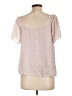 Mi ami 100% Polyester Pink Short Sleeve Blouse Size L - photo 2