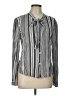 Have Stripes Gray Long Sleeve Blouse Size L - photo 1