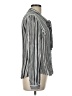 Have Stripes Gray Long Sleeve Blouse Size L - photo 4