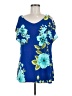 Como 100% Polyester Blue Short Sleeve T-Shirt Size M - photo 1