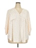 Torrid 100% Polyester Ivory 3/4 Sleeve Blouse Size 3X Plus (3) - photo 1