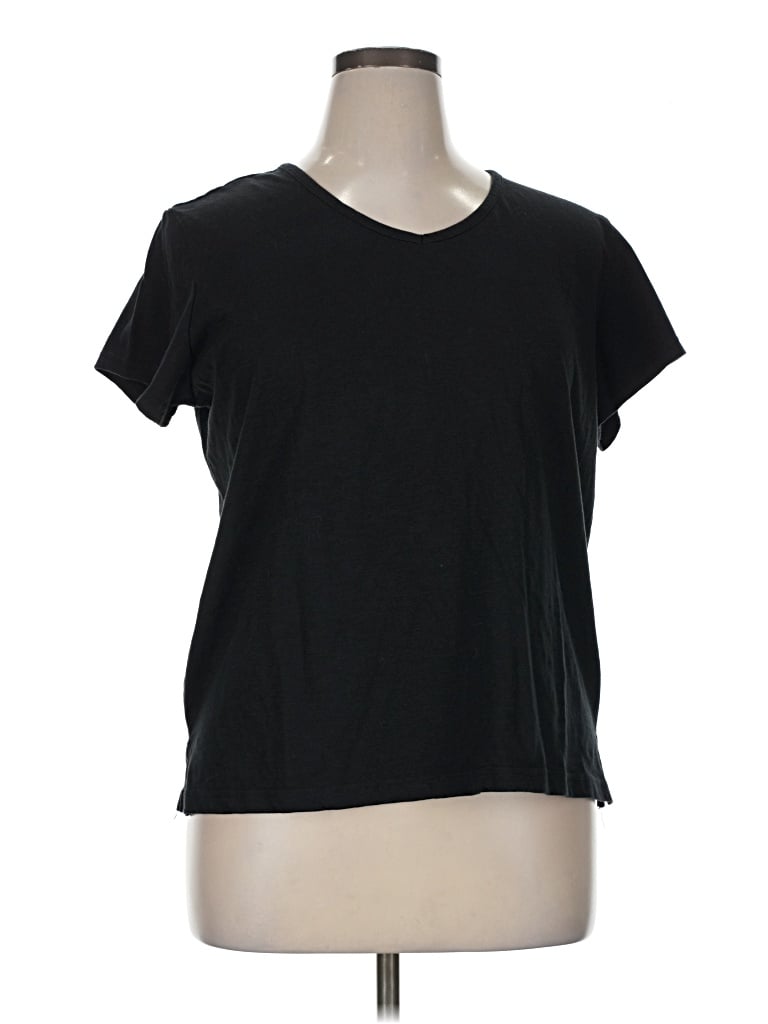 Pre-owned Muk Luks Short Sleeve T-shirt In Black